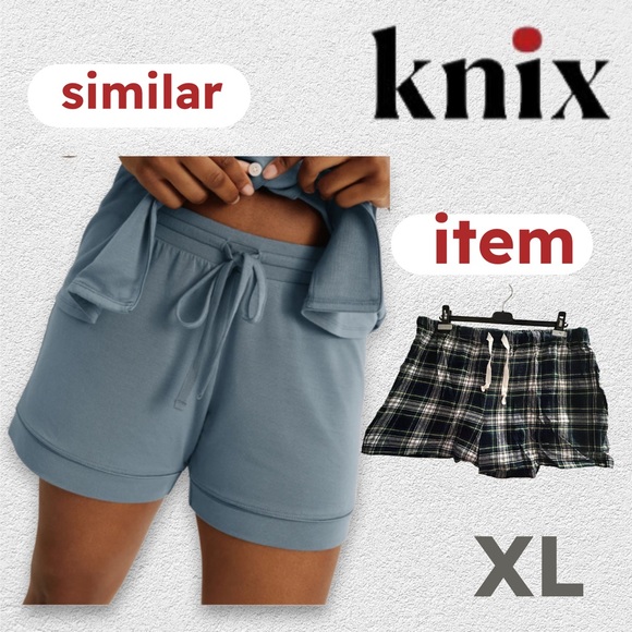 knix Other - ⬇️🇨🇦👌*EUC* KNIX | XL | Green plaid flannel PJ shorts - elastic waistband